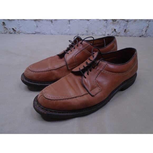 Allen Edmonds Shoes Mens 11 D Wilbert Brown Leather Derby Oxford Made in USA - Picture 3 of 11